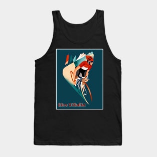 Giro D Italia Absyract Surreal Whimsical Bicycle Racind Print Tank Top